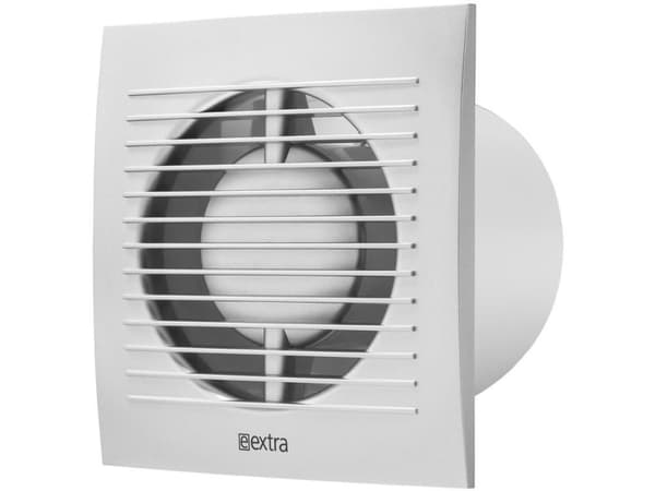 Household fan E-EXTRA EE100S, DN100, silver color.