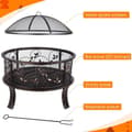 Miniatyrbillede 4 af 4: Bålplads med grill, 71cm i diameter, vintage elg design.