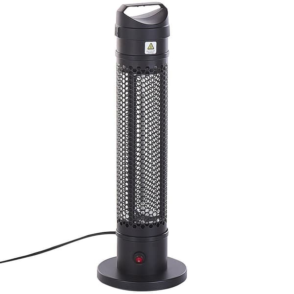 Fritstående halogen elektrisk varmelegeme 1000 W sort KRAKATOA Lumarko!