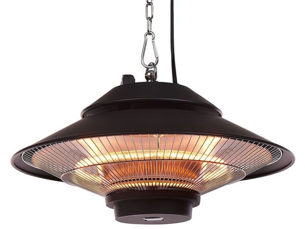 Elektrisk halogen pendelvärmare 1500 W svart MERAPI Lumarko!