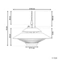 Miniatyrbild 8 av 8: Elektrisk halogen pendelvärmare 1500 W svart MERAPI Lumarko!