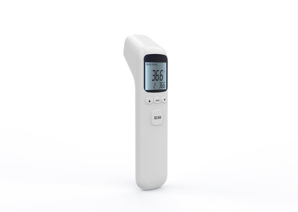 Berøringsfritt termometer for måling av feber i pannen