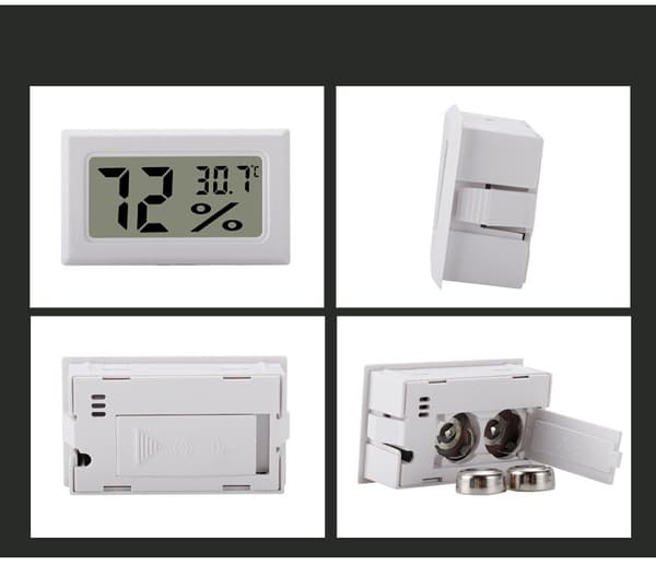 INF Mini LCD kosteusmittari / lämpömittari valkoinen 1-pack