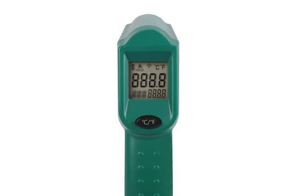 VONROC Termometer - Digitalt - infrarødt | Batteridrevet | med laser | Inkl. 2x AAA Batterier