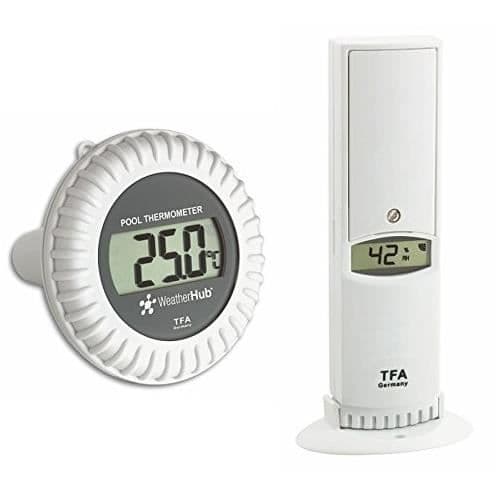 Termohygrometer - TFA Dostmann - 30.3310.02 - Övervakning av pool - Trådlös - Vit