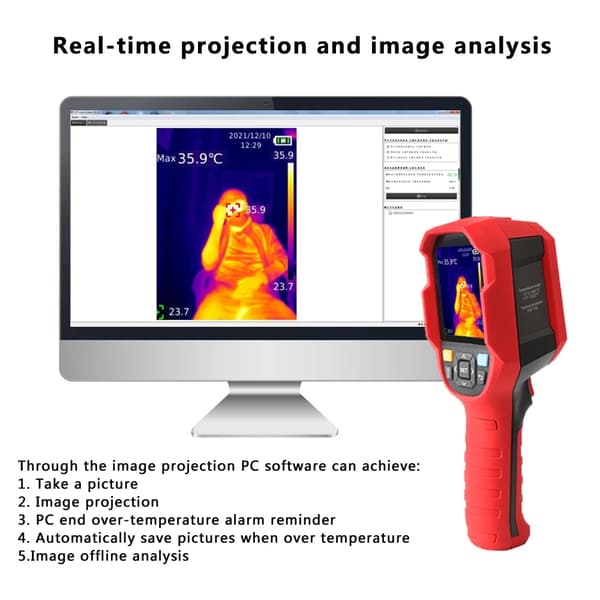UNI-T UTi260B 256*192 Pixel infraröd värmekamera -20~550°C Industriell värmekamera Handhållen USB infraröd termometer
