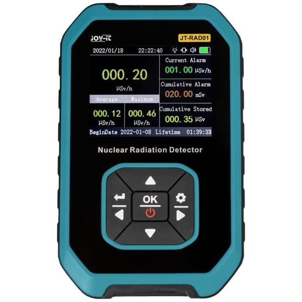 Joy-it JT-RAD01 Geigerstrålningsräknare: Beta, Gamma, röntgenvarningspip, signal