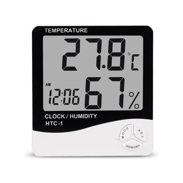 LCD digital termometer och hygrometer, med elektronisk visning av temperatur och luftfuktighet, P
