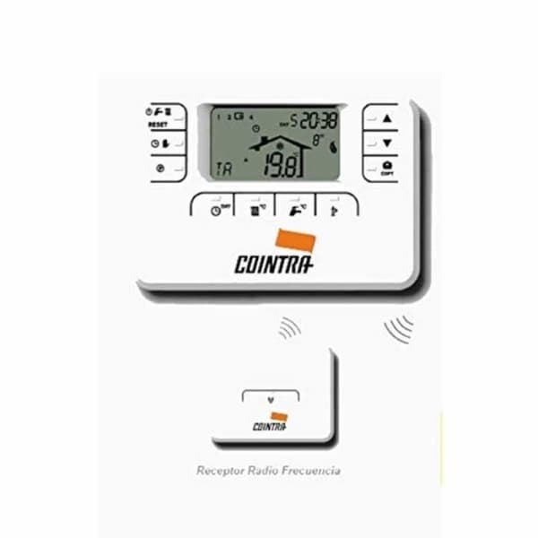 Kronotermostat Utan Tråd COINTRA V62 - Vit - Temperaturreglering - Batteri - Elektricitet