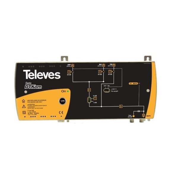 TELEV -Amp dtkom matv 3e / 1s f-fm-biii uhf - 8424450171233