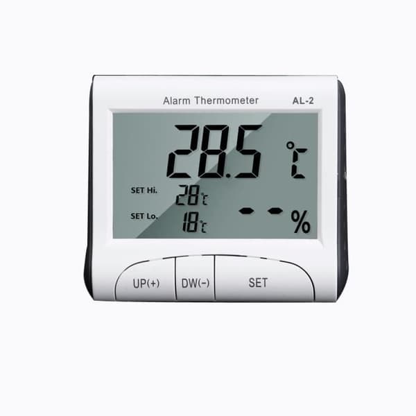 Digital temperatur- och fuktighetsmätare - TD® - 70*70*60mm - Automatiskt larm - LCD - ABS