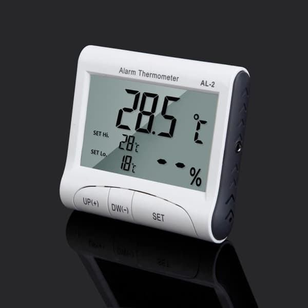 Digital temperatur- och fuktighetsmätare - TD® - 70*70*60mm - Automatiskt larm - LCD - ABS