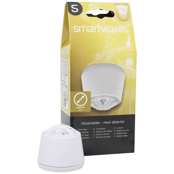 Värmedetektor - Smartwares - FHE-18600 - Trådlös - 54 °C - Ytmonterad