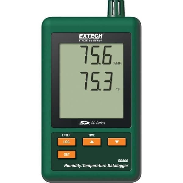 Extech SD500 fukt-/temperaturdatalogger, mätlogger, mätområde