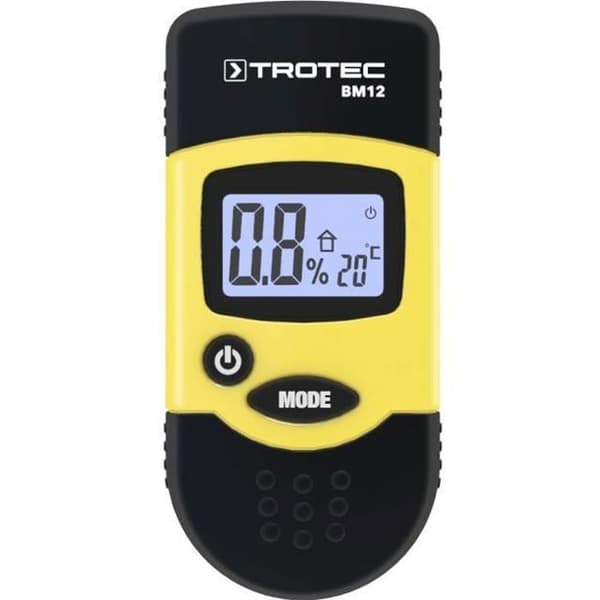 Fuktmätare - TROTEC - BM12 - Mätning av träfuktighet - Integrerad termometer - Trådlös