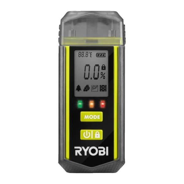 RYOBI - Fuktighetstestare - fuktighetsmätområde mellan 8,4% och 51% - Levereras med 2 batterier - RBPINMM1