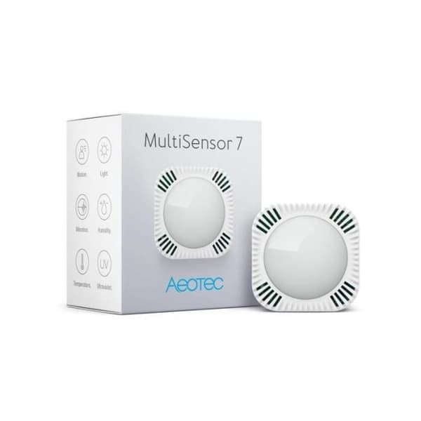 Aeotecs MultiSensor 7 är en multifunktionsdetektor som fungerar som både temperatursensor, fuktsensor, rörelsesensor, av.
