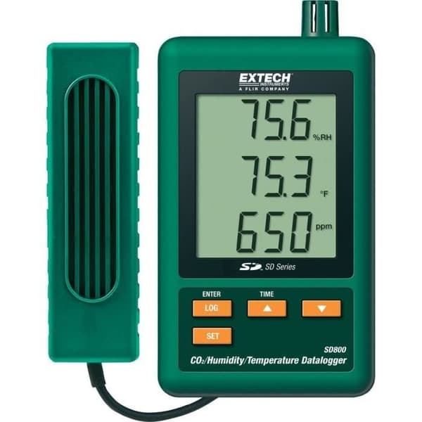 Data logger - Extech - SD800 - Temperatur, CO2, Fuktighet - 0 till 50 °C - SD-kort