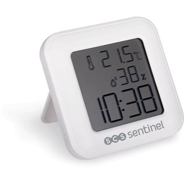 Termometer-Hygrometer - SCS SENTINEL - ThermoHygro - Indendørs - Viser tid, alarm, luftfugtighed og temperatur