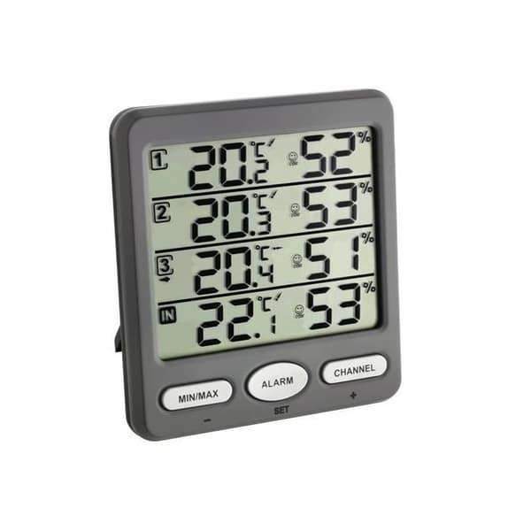 TFA Klima-Monitor trådlös termohygrometer + 3 givare