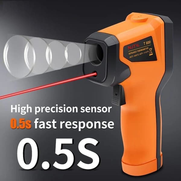 OBOSOE Digital Infraröd Termometer -50°C till 400°C | Laser Pyrometer med Snabb & Kontaktlös Temperaturmätning för Industriellt Bruk