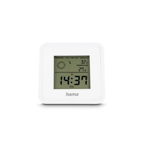 Termometer och hygrometer "Borneo", digital, för inomhusbruk, vit