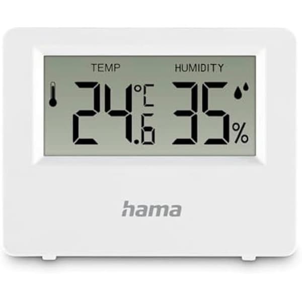 Termometer och hygrometer - HAMA - Ebro - Digital - Inomhus/Ute - Vit