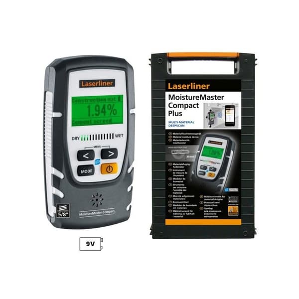 Laserliner - Professionell hygrometer fuktmätning Bluetooth-gränssnitt - MoistureMaster Compact Plus