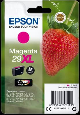 Epson 29XL - 6.4 ml - XL - magenta - original - blister - bläckpatron - för Expression Home XP-245, 247, 255, 257, 332, 342, 345, 352, 355, 435, 442, 445, 452, 455