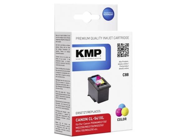 KMP C88 - 15 ml - farge (cyan, magenta, gul) - kompatibel - blekkpatron (alternativ for: Canon 5226B005, Canon CL-541XL) - for Canon PIXMA GM4050, MG