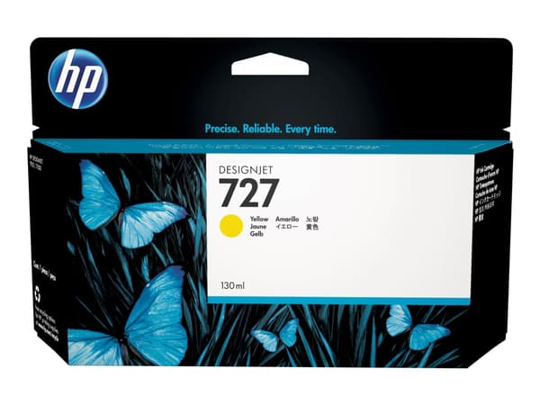 HP 727 - 130 ml - gul - original - DesignJet - blekkpatron - for DesignJet T1500, T1530, T2500, T2530, T920, T930