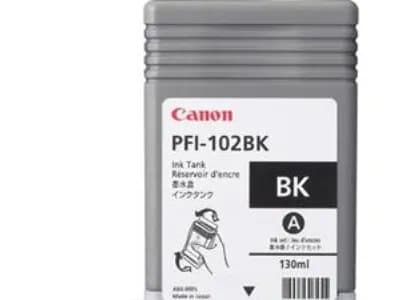 Canon PFI-102 BK - 130 ml - svart - original - blekktank - for imagePROGRAF iPF510, iPF605, iPF650, iPF655, iPF710, iPF720, iPF750, iPF755, LP17, LP2