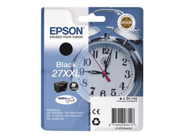 Bläckpatron EPSON T2791 CLOCK C13T27914012 C13T279140, 2.200 sidor, svart
