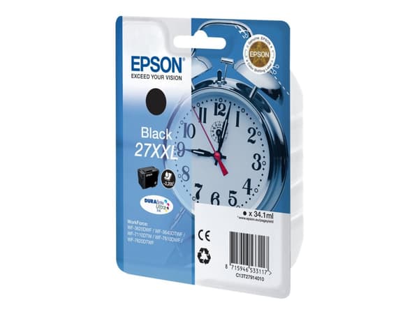 Bläckpatron EPSON T2791 CLOCK C13T27914012 C13T279140, 2.200 sidor, svart