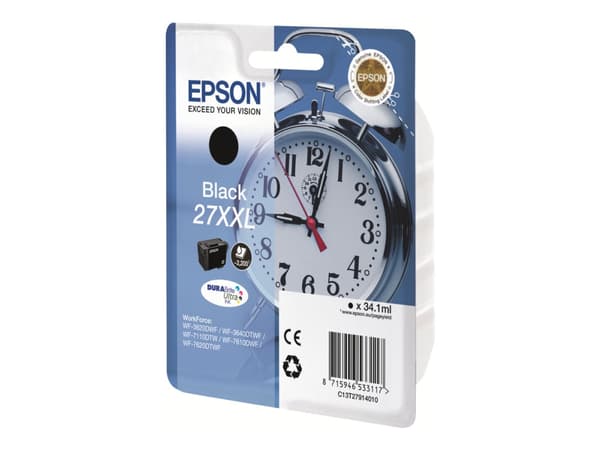 Bläckpatron EPSON T2791 CLOCK C13T27914012 C13T279140, 2.200 sidor, svart