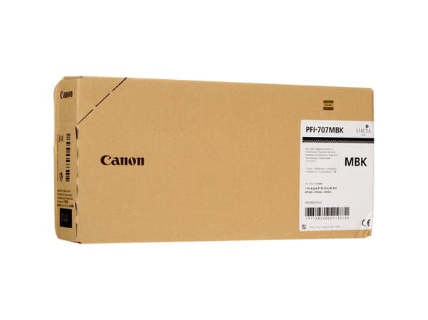 Canon PFI-707 MBK - 700 ml - matt svart - original - blekkbeholder - for imagePROGRAF iPF830, iPF830 MFP M40, iPF840, iPF840 MFP M40, iPF850, iPF850