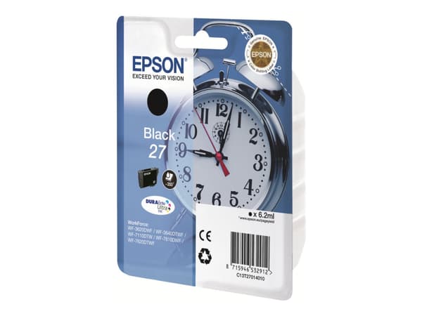 Epson 27 - Svart - original - blister - blekkpatron - for WorkForce WF-3620DWF, WF-3640DTWF, WF-7110DTW, WF-7610DWF, WF-7620, WF-7620DTWF