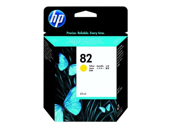 HP 82 - 69 ml - gul - original - blekkpatron - for DesignJet 111, 510, 510ps