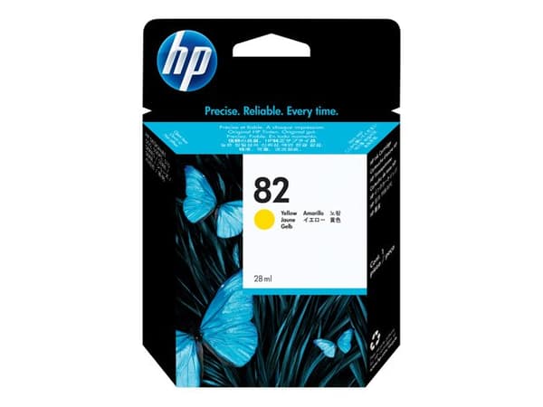 HP 82 - 69 ml - gul - original - blekkpatron - for DesignJet 111, 510, 510ps
