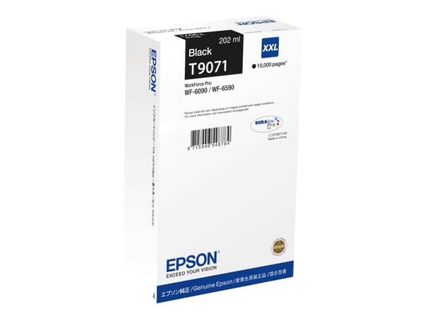 Epson T9071 - 202 ml - XXL-storlek - svart - original - bläckpatron - för WorkForce Pro WF-6090, WF-6590