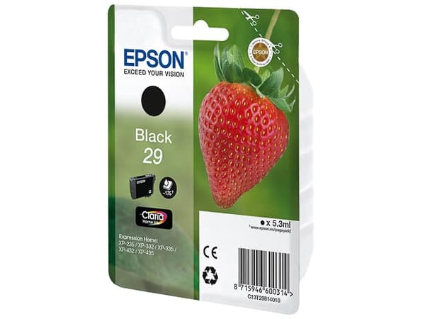 Epson 29 - 5.3 ml - svart - original - bläckpatron - för Expression Home XP-235, 245, 247, 332, 335, 342, 345, 432, 435, 442, 445