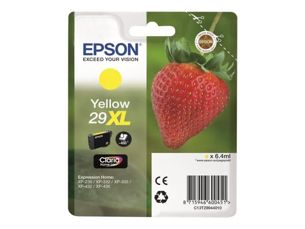 Epson 29XL - 6.4 ml - XL - gul - original - blekkpatron - for Expression Home XP-235, 245, 247, 332, 335, 342, 345, 432, 435, 442, 445