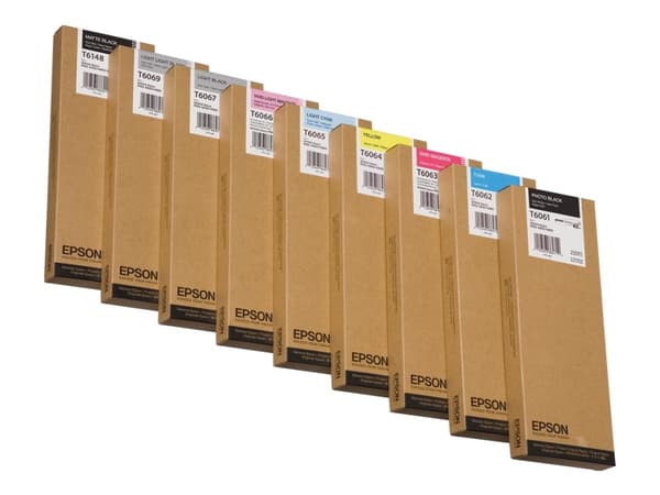 Epson T6067 - 220 ml - lys svart - original - blekkpatron - for Stylus Pro 4800, Pro 4880, Pro 4880 AGFA
