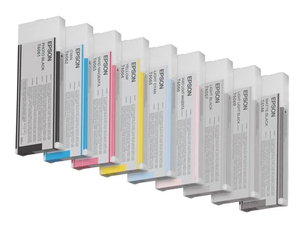 Epson T6067 - 220 ml - lys svart - original - blekkpatron - for Stylus Pro 4800, Pro 4880, Pro 4880 AGFA