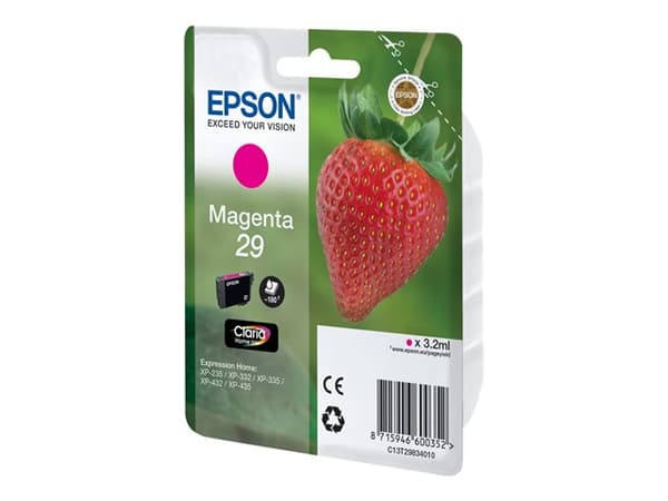 Epson 29 - 3.2 ml - magenta - original - blekkpatron - for Expression Home XP-235, 245, 247, 332, 335, 342, 345, 432, 435, 442, 445