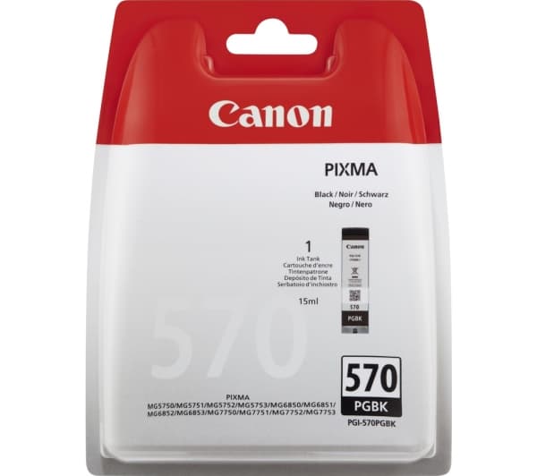Canon PGI-570PGBK, Väriainepohjainen muste, 15 ml, 300 sivua, 1 kpl