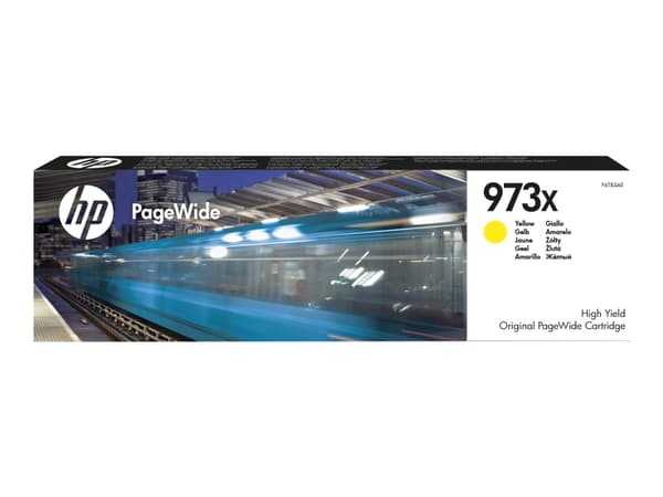 HP 973X - Høy ytelse - gul - original - PageWide - blekkpatron - for PageWide Managed P55250; PageWide Pro 452, 477, 552, 577, MFP 477
