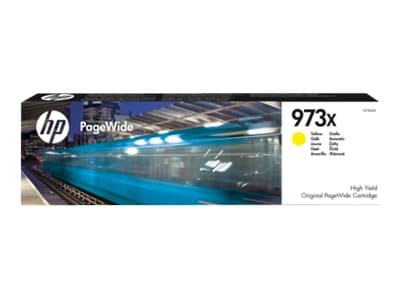 HP 973X - Høy ytelse - gul - original - PageWide - blekkpatron - for PageWide Managed P55250; PageWide Pro 452, 477, 552, 577, MFP 477