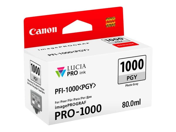 Canon PFI-1000 PGY - 80 ml - fotogrå - original - blekkbeholder - for imagePROGRAF PRO-1000