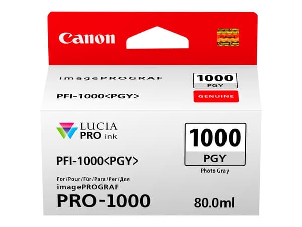 Canon PFI-1000 PGY - 80 ml - fotogrå - original - blekkbeholder - for imagePROGRAF PRO-1000